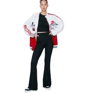 Nasty Gal Black Boot Cut High-Waist Pants